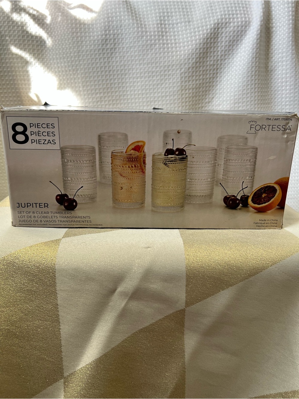 Fortessa Jupiter 8-Piece Clear Tumbler Set